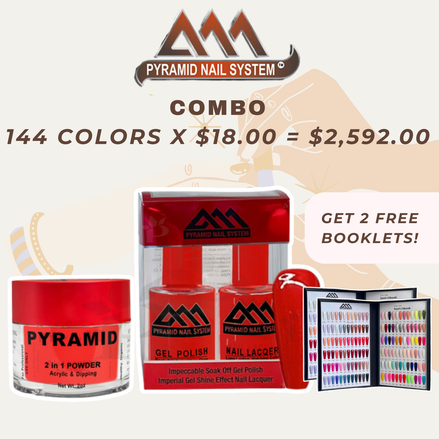 Buy PYRAMID COMBO  Collection: Combo Trio - Duo (Lacquer+Gel), Powder (Dip+Acylic).