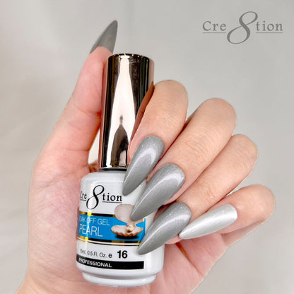 Cre8tion Pearl Gel 0.5oz - Full Set 18 colors w/ 1 Calendar Display