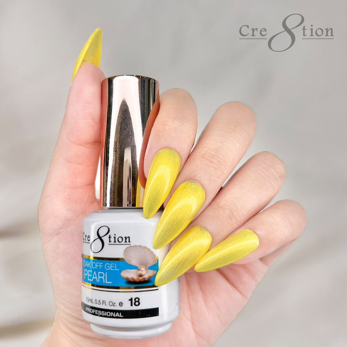 Cre8tion Pearl Gel 0.5oz - Full Set 18 colors w/ 1 Calendar Display