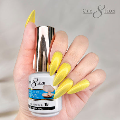 Cre8tion Pearl Gel 0.5oz - Full Set 18 colors w/ 1 Calendar Display