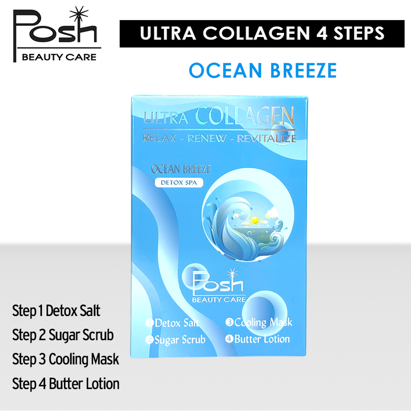 Posh Ultra Collagen 4 Steps. Case/50 kits x $1.20 - Ocean Breeze