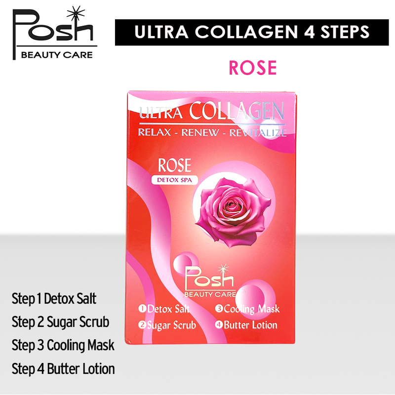 Posh Ultra Collagen 4 Steps. Case/50 kits x $1.20 - Rose