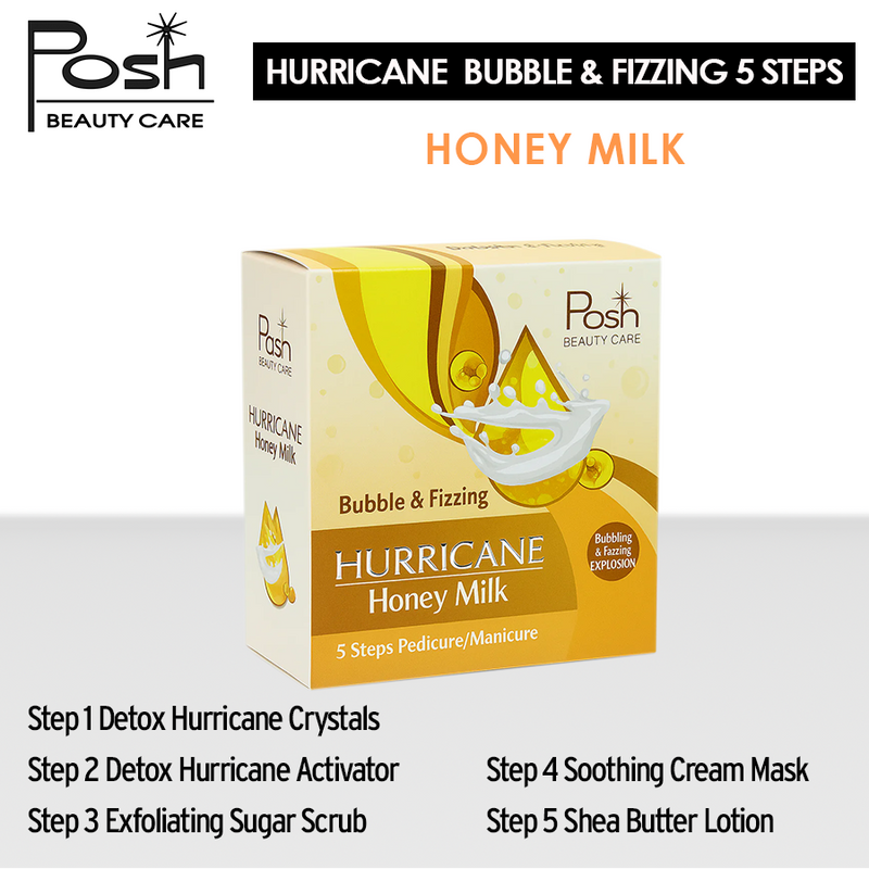 Posh Hurricane 5 Steps. Case/36 kits x $2.50 - Honey & Milk