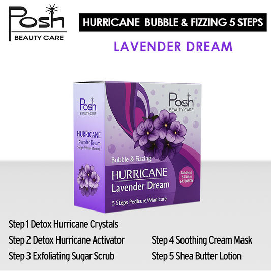 Posh Hurricane 5 Steps. Case/36 kits x $2.50 - Lavender Dream