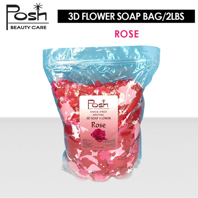 Posh 3D Flower Soap Bag/2lbs - Rose