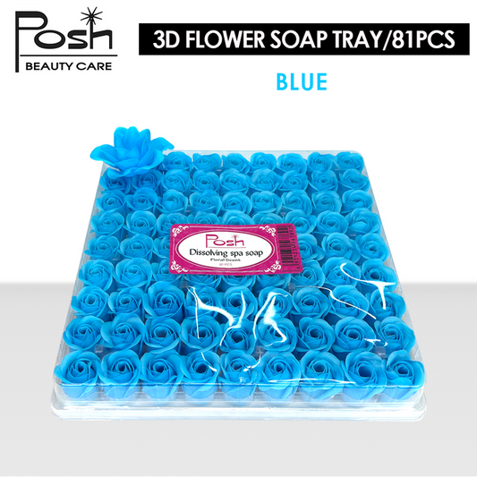 Posh Flower Soap Tray/81pcs - BLue