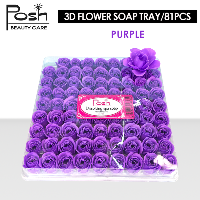 Posh Flower Soap Tray/81pcs -Purple