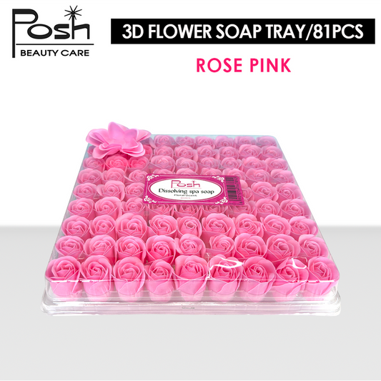 Posh Flower Soap Tray/81pcs - Rose Pink