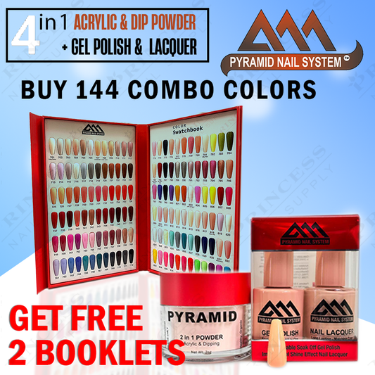 Pyramid Combo - 144 colors, Free 2 booklets