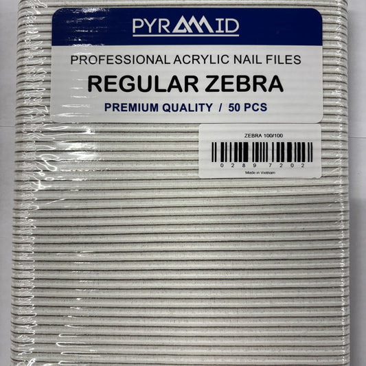 Pyramid Regular Zebra Nail File 50pcs