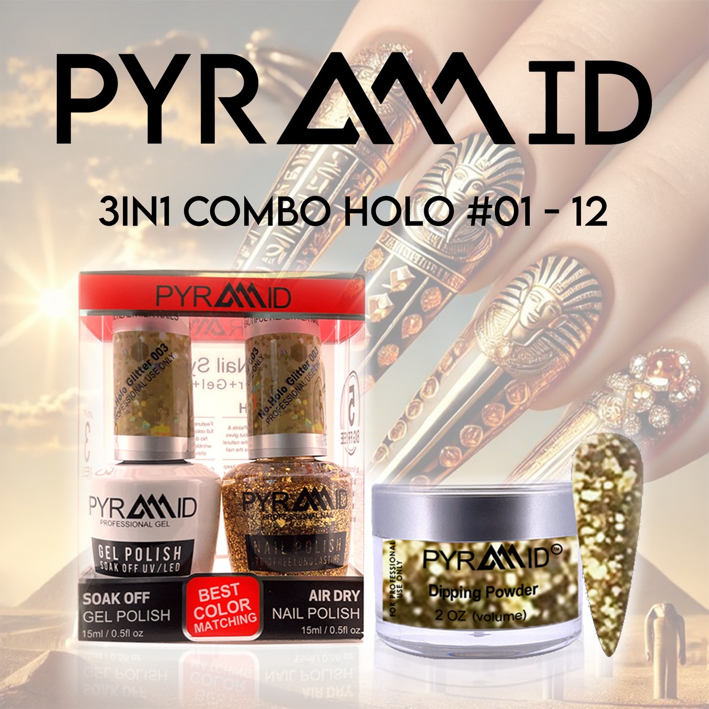 3in1 HOLO #01-12 PYRAMID