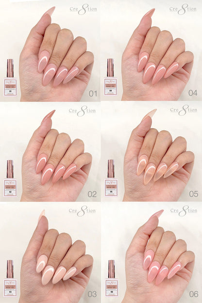 Creation Rubber/ Flexibility Base Gel 0.5oz - Full Set 18 Colors w/ 1 Color Chart