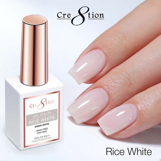 Cre8tion Rice White Gel 0.5oz