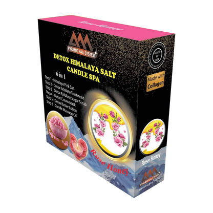 DETOX HIMALAYA SALT CANDLE SPA (Case 50pk) - Rose Honey