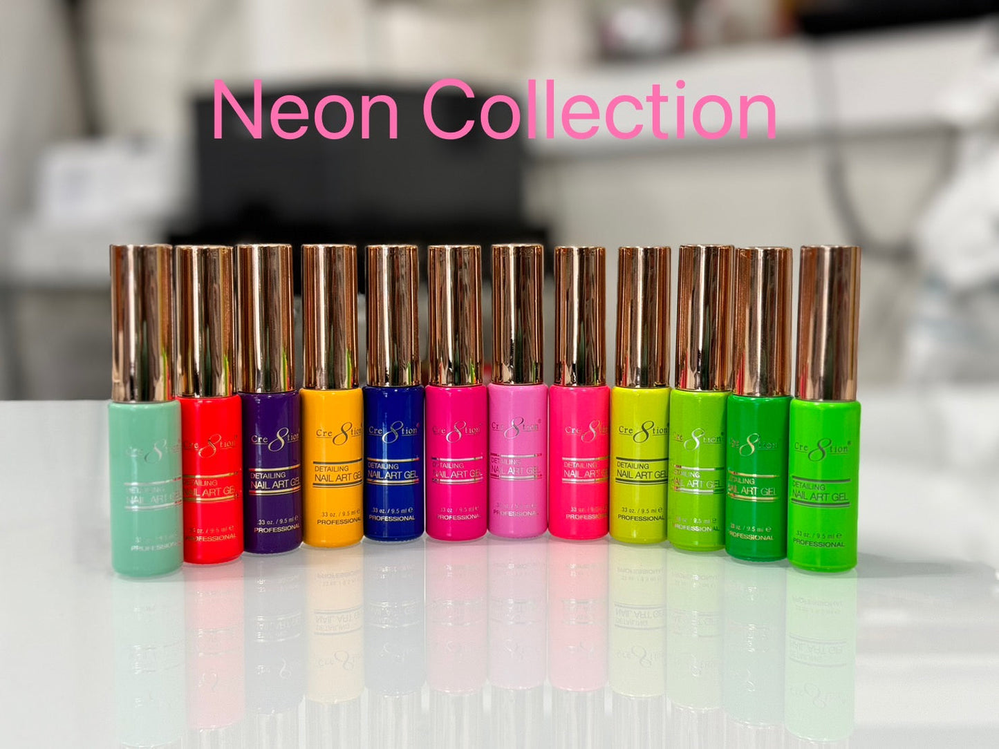 Creation Detailing Nail Art Gel - Full set 93 colors w/ 1 Set Color Chart, 12 Top Diamond 0.5oz & 1 Detailing Gel Holder