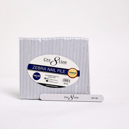 Creation Nail File Regular Zebra Grit - USA Standard