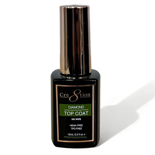 Cre8tion Diamond Soak Off Gel No Wipe Top Coat 0.5oz (HEMA/TPO Free)