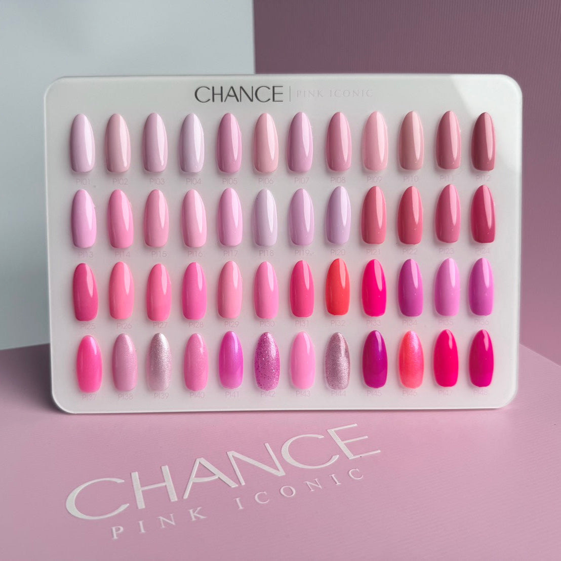 Chance Pink Iconic Collection  -  48 TPO &amp; HEMA FREE Gel Colors w/ 2 Color displays &nbsp;(free 12 base, 12 top gel).5oz