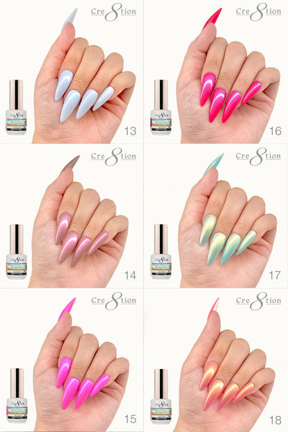 Creation SeaShell Gel 0.5oz - Full Set 18 colors w/ 3 Top Diamond 0.5oz & 1 Color Chart