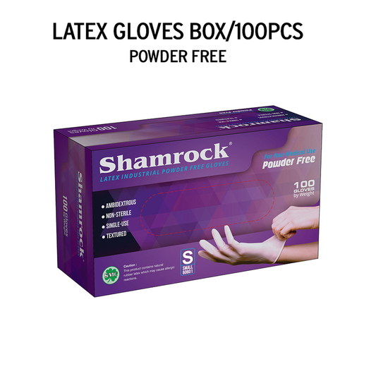 Shamrock Latex Glove - Small Size (1 Box -100 pcs)