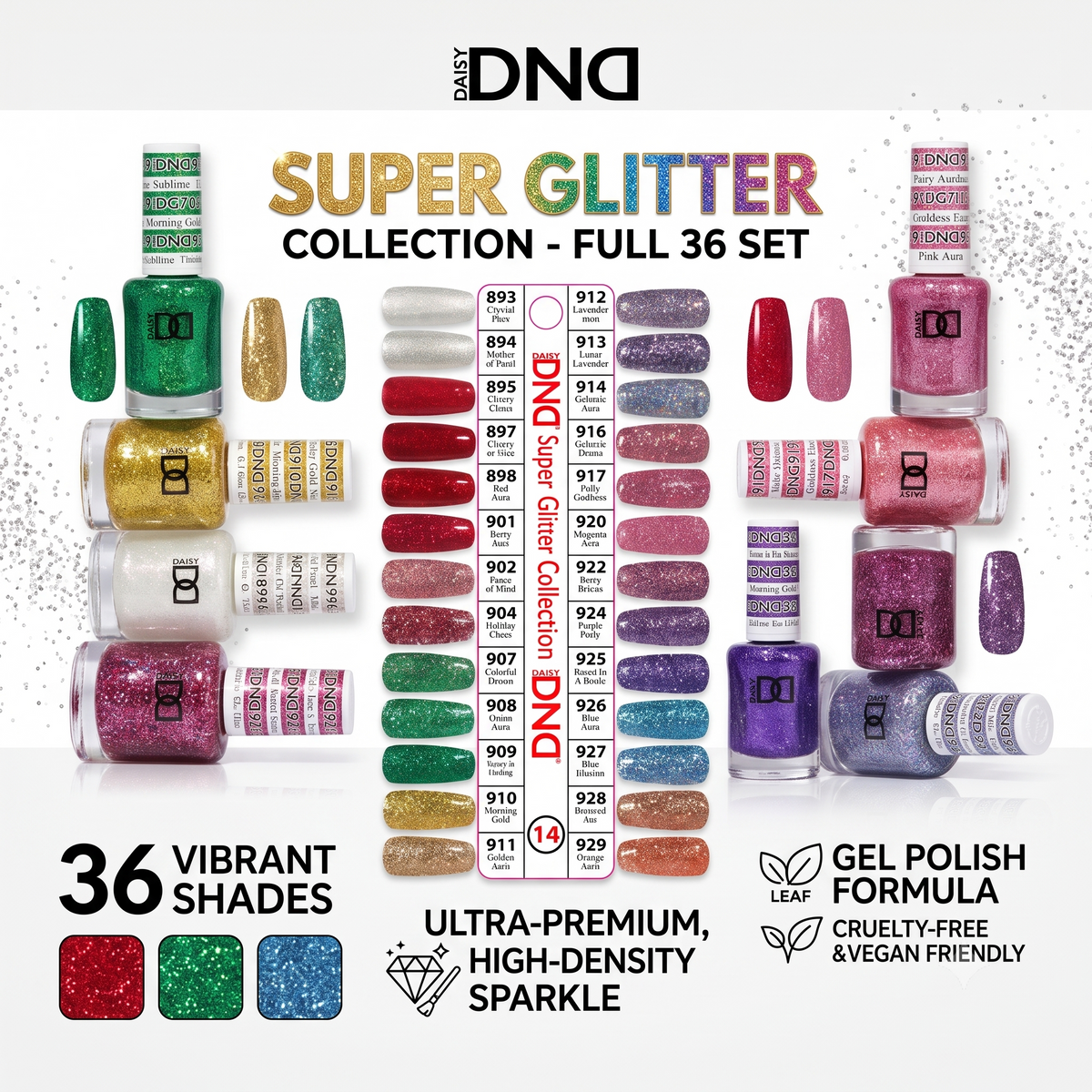 Super Glitter Collection - 36 Colors ( #893 - #929 )