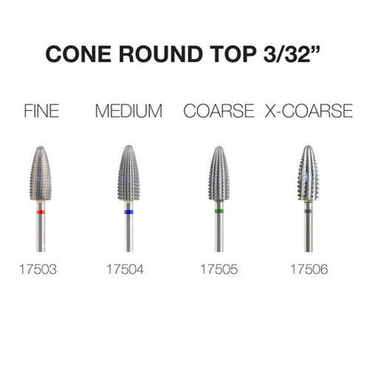 PND CARBIDE BIT - CONE ROUND TOP 3/32"