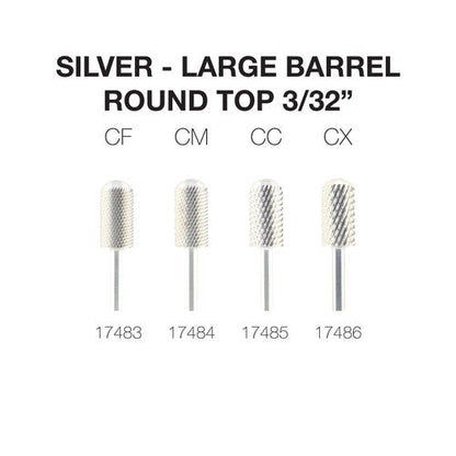PND CARBIDE BIT - LARGE BARREL ROUND TOP 3/32" (SILVER)