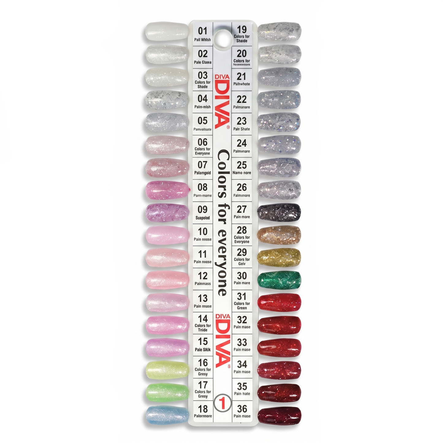DND Diva Dap Tip 1 Dip Set 36 colors ( #001 - #036 )