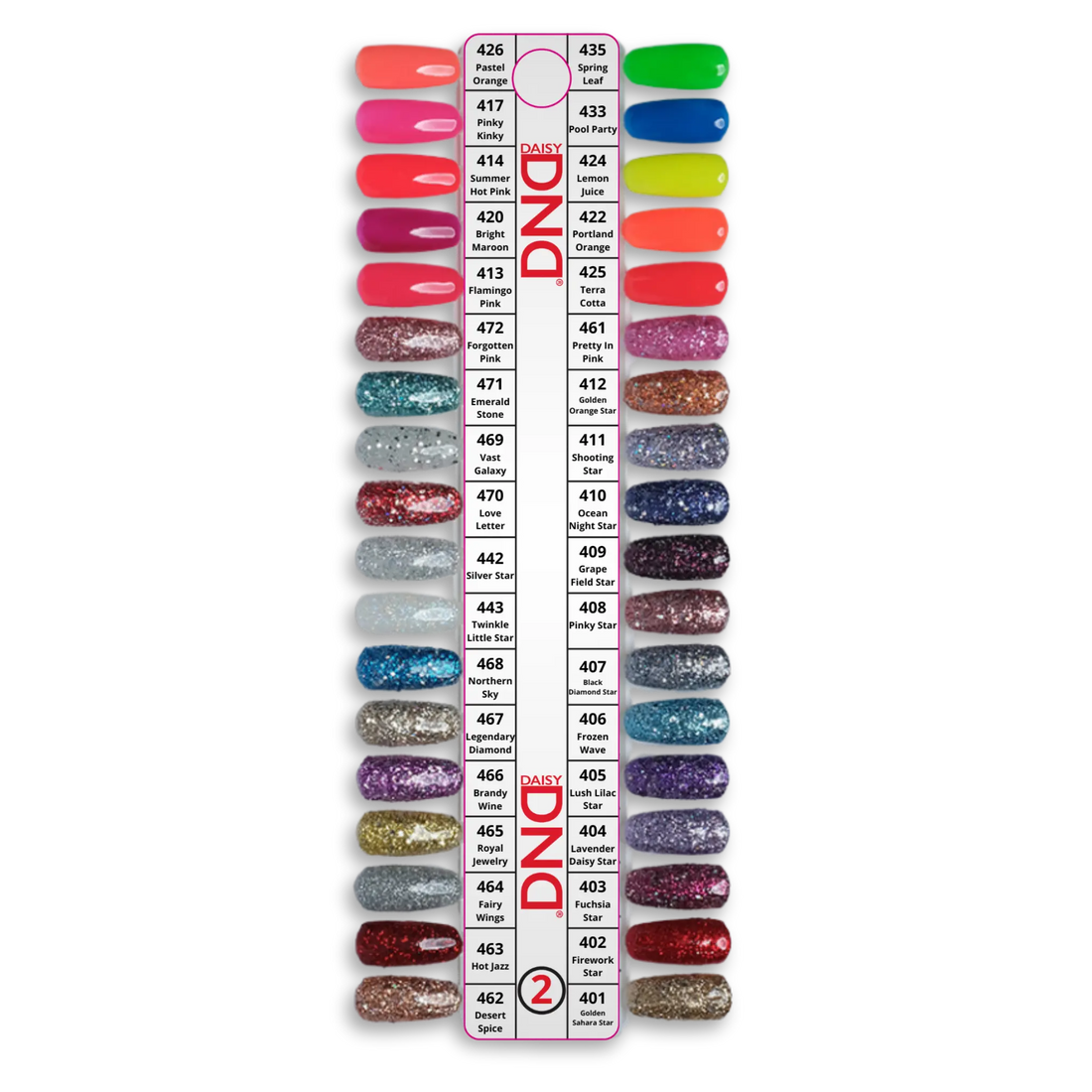 DND Dap Powder Tip 2 - 36 Colors (#401 - #472)