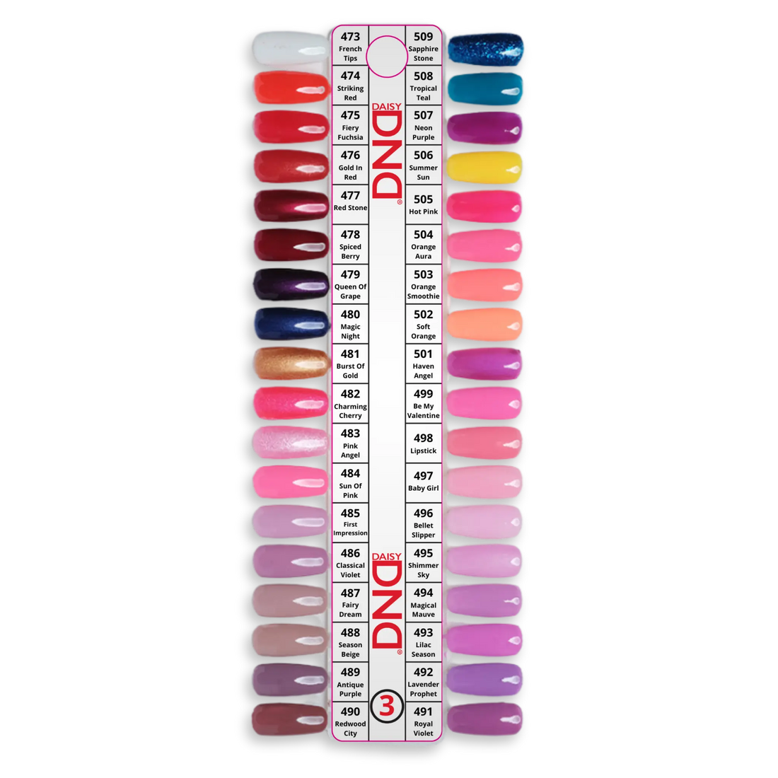 DND Dap Powder Tip 3 - 36 Colors (#473 - #509)
