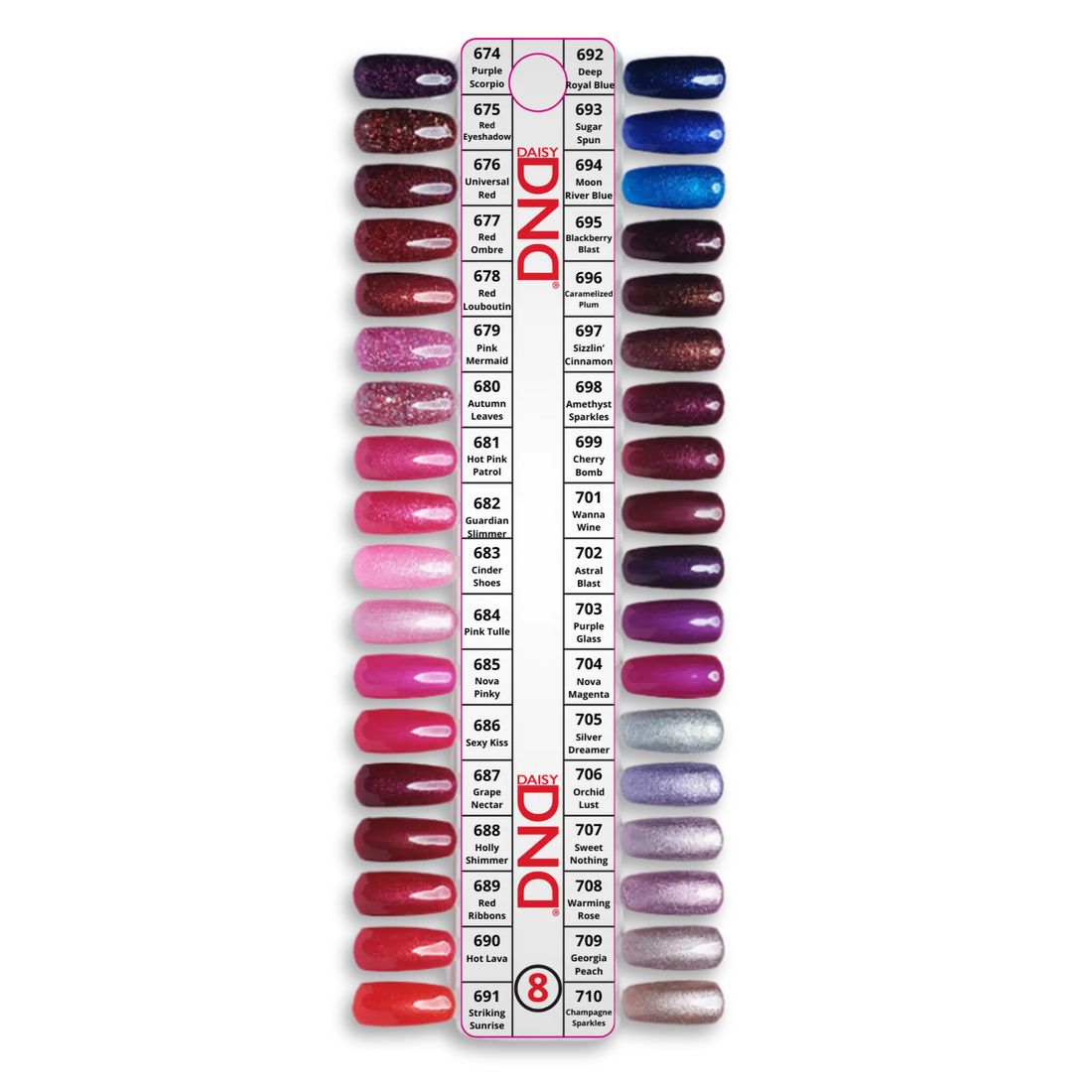 DND Dap Powder Tip 8 - 36 Colors (#674 - #710)
