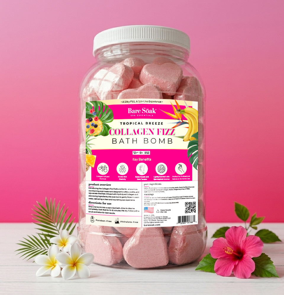 Bare Soak Collagen Pedi Bomb - 50pc - Tropical Breeze