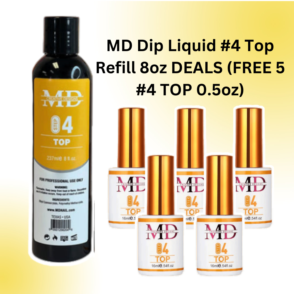 MD Dip Liquid #4 Top Refill 8oz DEALS (FREE 5 #4 TOP 0.5oz)