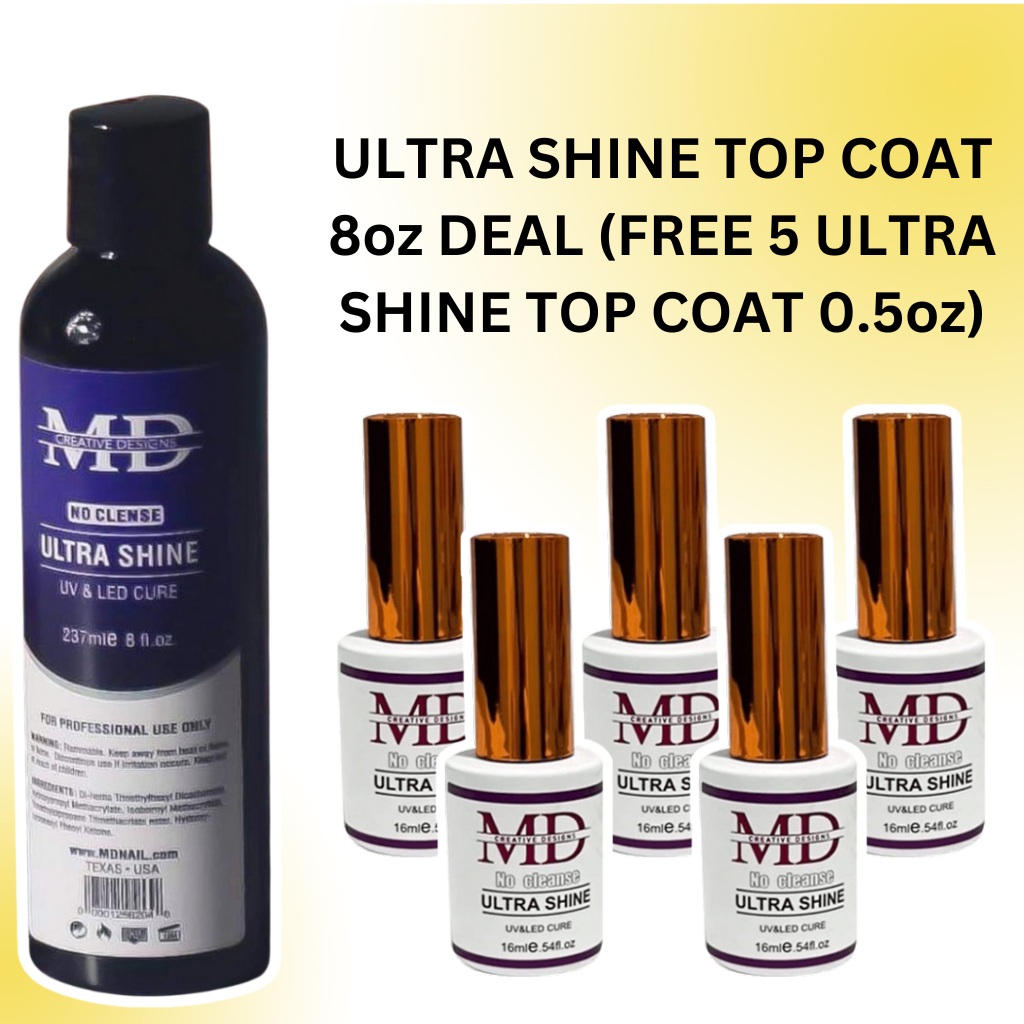 ULTRA SHINE TOP COAT 8oz DEAL ( FREE ULTRA SHINE TOP COAT 0.5oz)