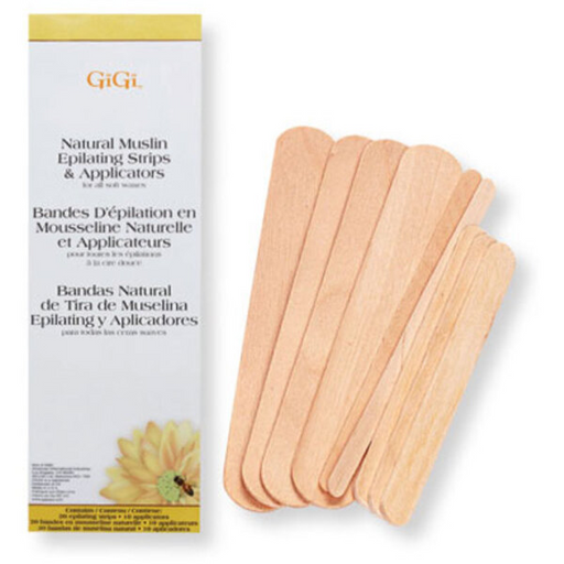 GiGi Natural Muslin Epilating Strips & Applicator Combo Pack