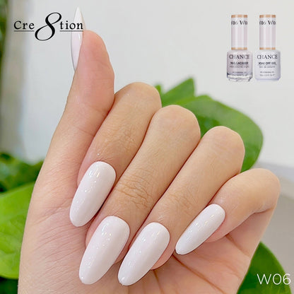 Chance Gel & Nail Lacquer Duo 0.5oz W06 - Shade of White Collection