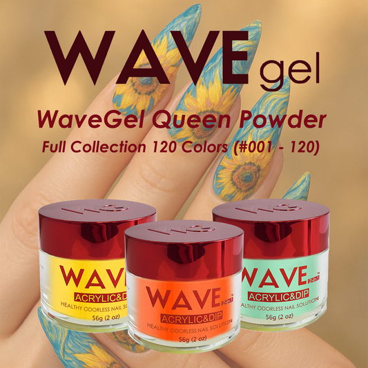 WaveGel - Queen DIP/Acrylic powder set 120 Colors ( #001 - 120 ) come with color book