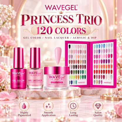 WAVEgel PRINCESS Collection: 120 colors (3in1) Trio set. (DOTW)