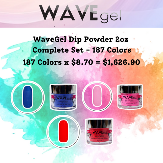 WAVEGEL DIP POWDER 2OZ COMPLETE SET - 187 COLORS