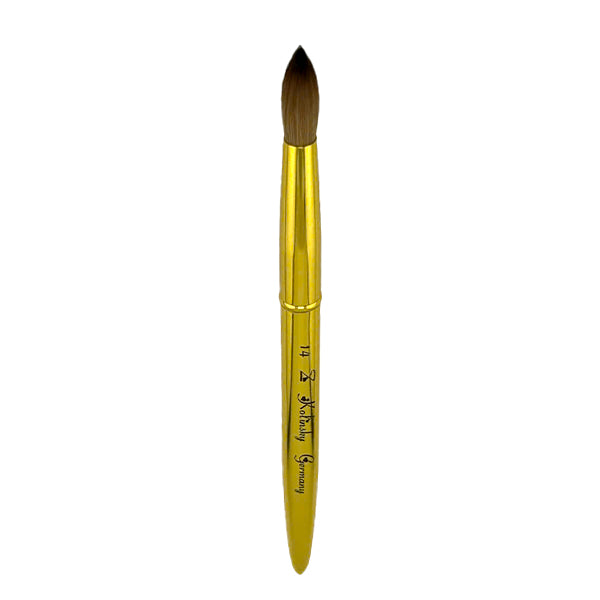 Jkiocean Z Brushes – Kolinsky – Acrylic Gold Handle ( #14 - #16 - #18 )