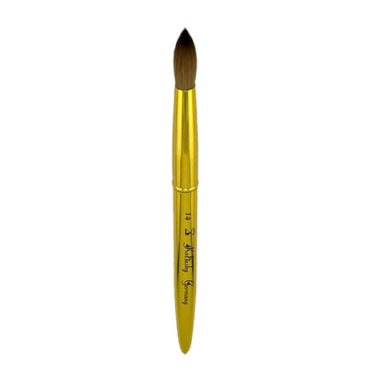 Jkiocean Z Brushes – Kolinsky – Acrylic Gold Handle ( #14 - #16 - #18 )