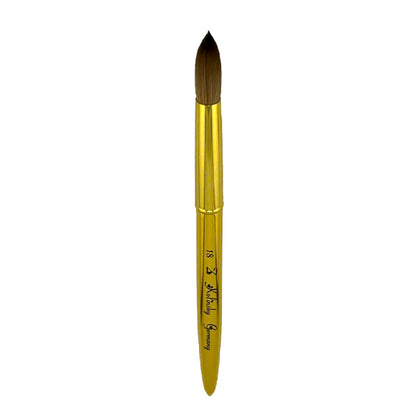 Jkiocean Z Brushes – Kolinsky – Acrylic Gold Handle ( #14 - #16 - #18 )
