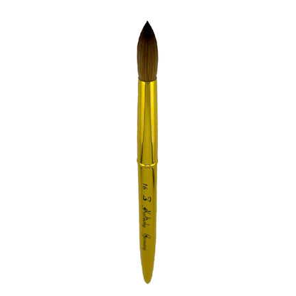 Jkiocean Z Brushes – Kolinsky – Acrylic Gold Handle ( #14 - #16 - #18 )
