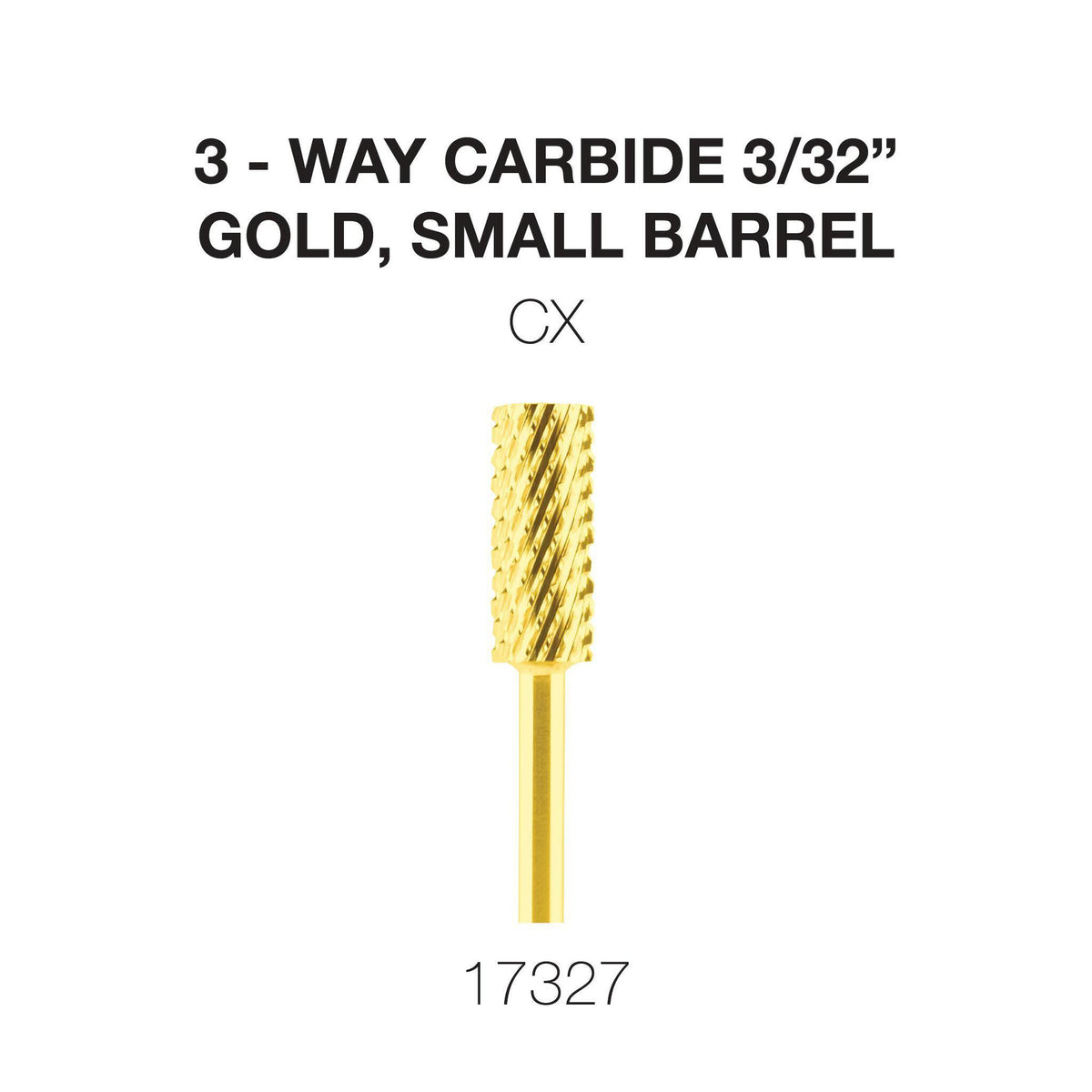 Cre8tion 3-Way Carbide Gold, Small Barrel 3/32"