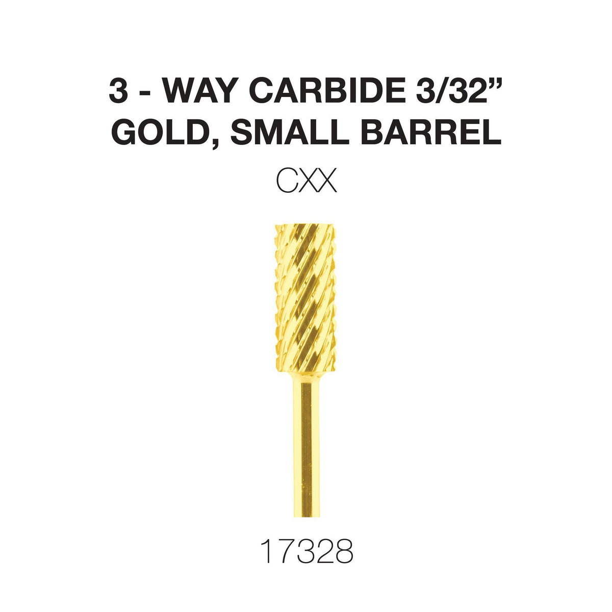 Cre8tion 3-Way Carbide Gold, Small Barrel 3/32"