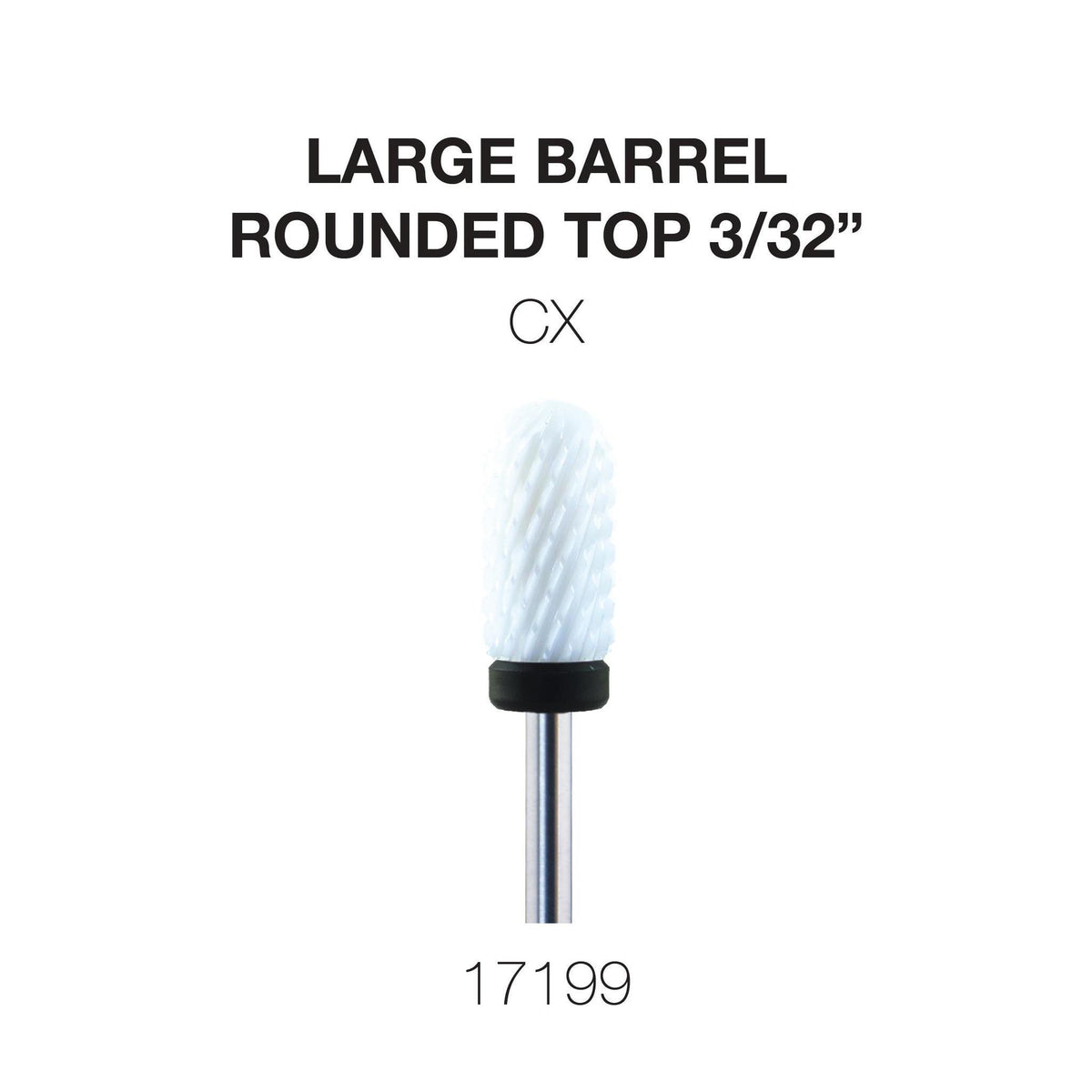 Cre8tion Ceramic Large Barrel - Rounded Top 3/32"