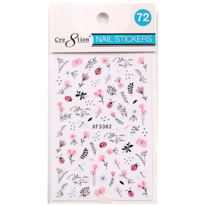 Cre8tion Nail Art Sticker Flower (26 Styles)