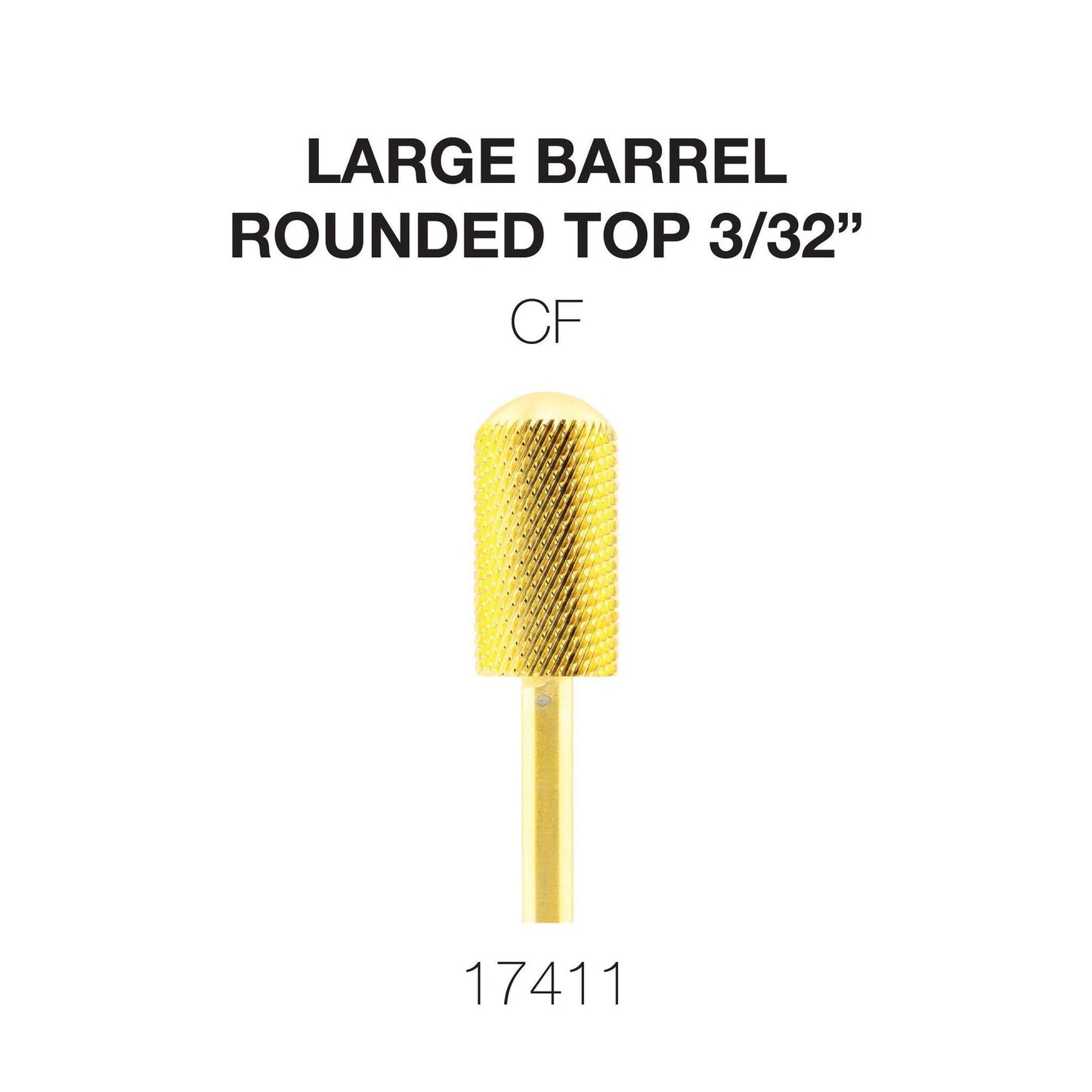 Cre8tion Gold Carbide- Large Barrel-Round Top 3/32"