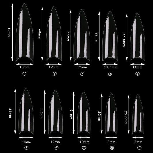 Cre8tion Special Shape - 12 Wide Stiletto 500 pcs./box