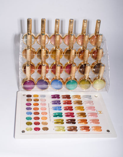 Autumn Platinum Cat Eye Series – 24 Magnetic Gel Colors | 18ml + Display (#61–#84)